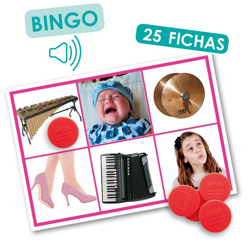 Bingo: Acciones e instrumentos musicales Percepción y Gnosias