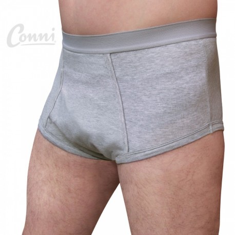 Slip Conni Mens Oscar Gris Slips y boxers incontinencia reutilizables