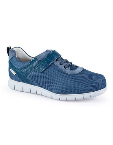 Zapato hombre ancho especial cómodos super flexibles Primocx en azul